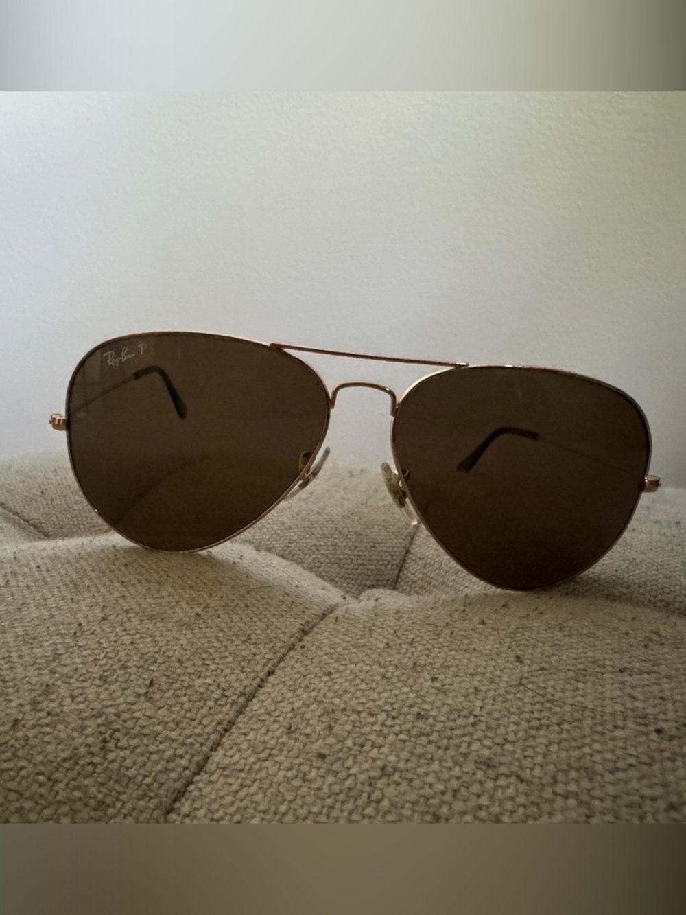 Ray-Ban Aviator gradient Sunglasses with Brown Lenses and Gold Frame